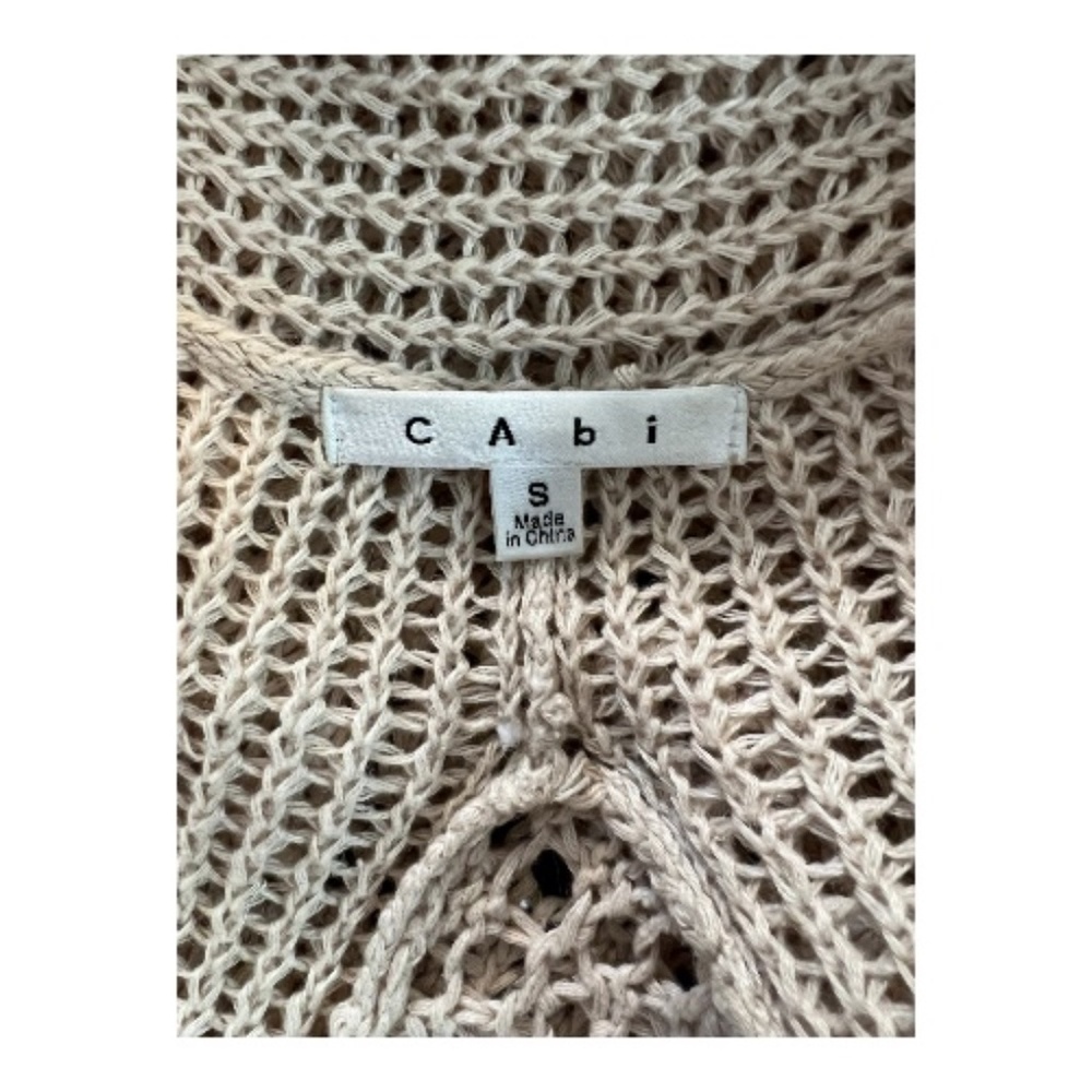 ✨ GUC CABI Women’s Teacher’s Pet Tan Open Front Cardigan Long Sleeve | Size S - Picture 7 of 9